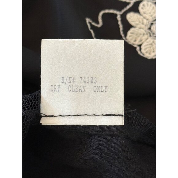 Talk Of The Walk Sheer Kimono Jacket Silk Blend Black Gray Floral Vintage Sz 1X - Picture 9 of 9